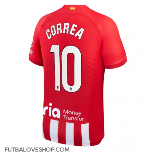 Dres Atletico Madrid Angel Correa #10 Domáci 2023-24 Krátky Rukáv